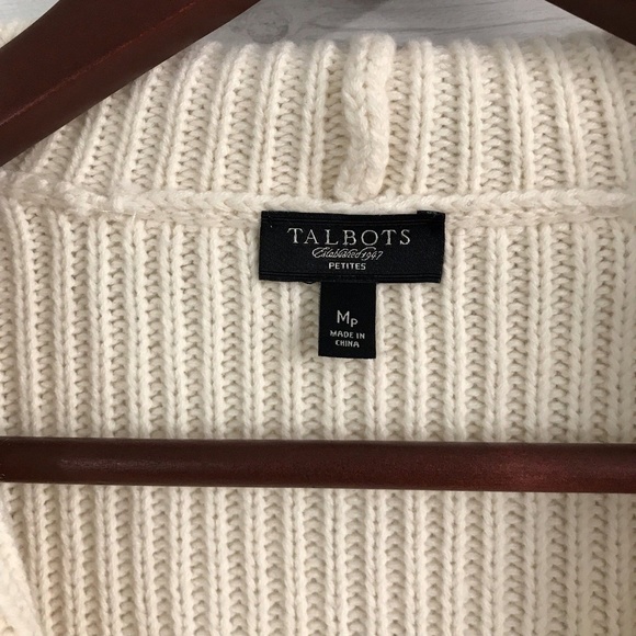 Talbots MP Lambswool Slight Balloon Slv Cardigan - Picture 3 of 6